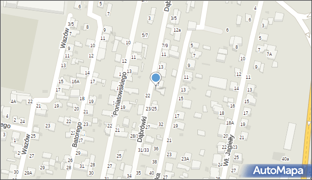 Częstochowa, Dąbrówki, 19/21, mapa Częstochowy