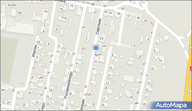 Częstochowa, Dąbrówki, 7/9, mapa Częstochowy