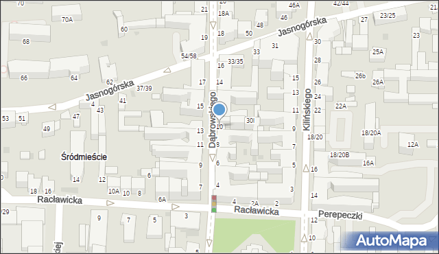 Częstochowa, Dąbrowskiego Henryka, gen., 10, mapa Częstochowy