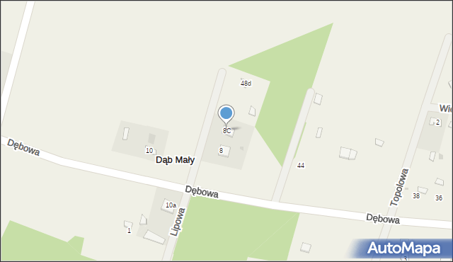 Dąb Mały, Dąb Mały, 8C, mapa Dąb Mały