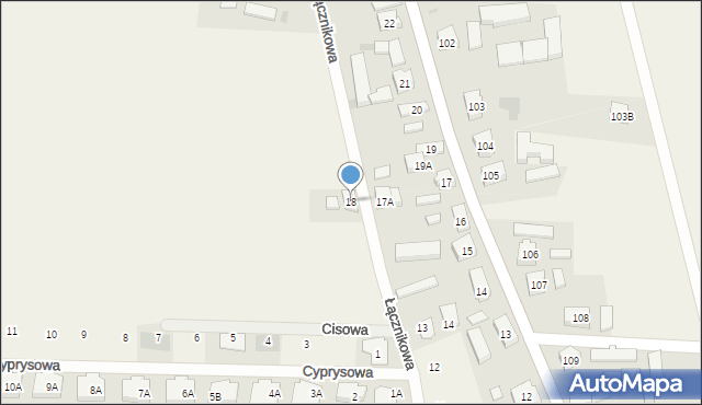 Dąbcze, Dąbcze, 18, mapa Dąbcze