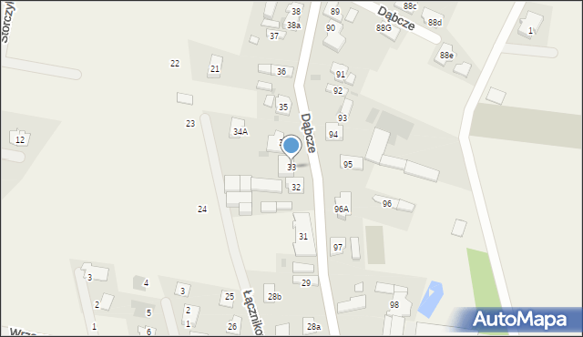 Dąbcze, Dąbcze, 33, mapa Dąbcze
