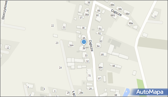 Dąbcze, Dąbcze, 34, mapa Dąbcze