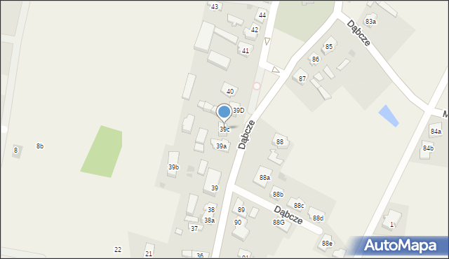 Dąbcze, Dąbcze, 39c, mapa Dąbcze