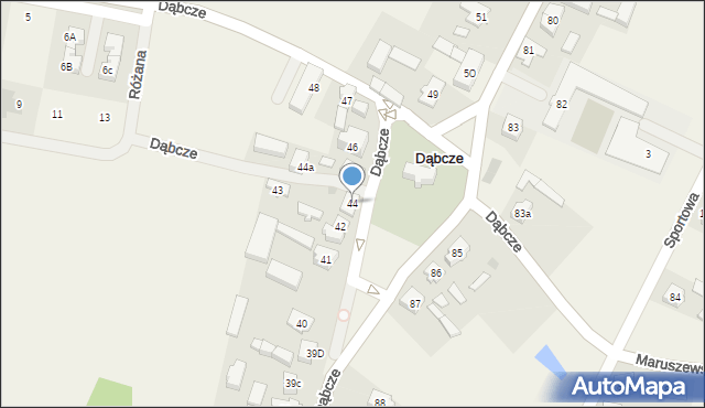 Dąbcze, Dąbcze, 44, mapa Dąbcze