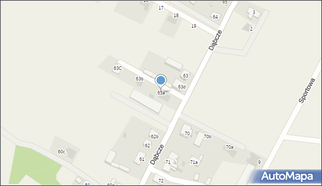 Dąbcze, Dąbcze, 63a, mapa Dąbcze