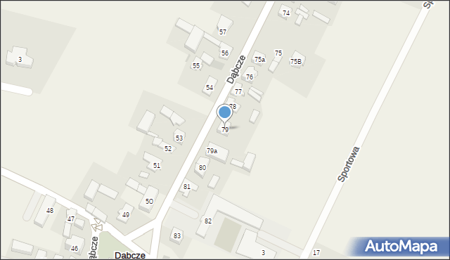 Dąbcze, Dąbcze, 79, mapa Dąbcze