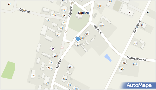 Dąbcze, Dąbcze, 87, mapa Dąbcze