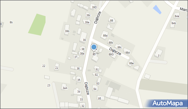 Dąbcze, Dąbcze, 90, mapa Dąbcze