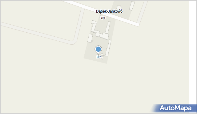 Dąbek, Dąbek, 107, mapa Dąbek