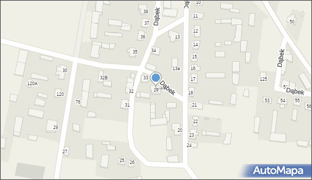 Dąbek, Dąbek, 19, mapa Dąbek
