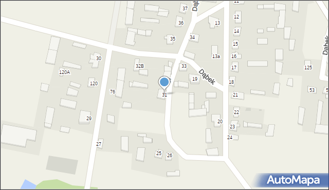 Dąbek, Dąbek, 31, mapa Dąbek