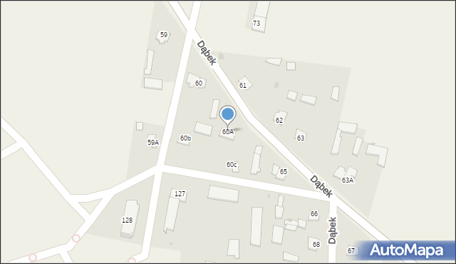 Dąbek, Dąbek, 60A, mapa Dąbek