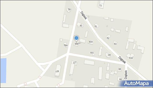 Dąbek, Dąbek, 60b, mapa Dąbek