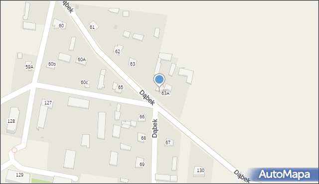 Dąbek, Dąbek, 64, mapa Dąbek