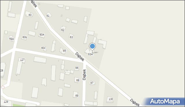 Dąbek, Dąbek, 64a, mapa Dąbek
