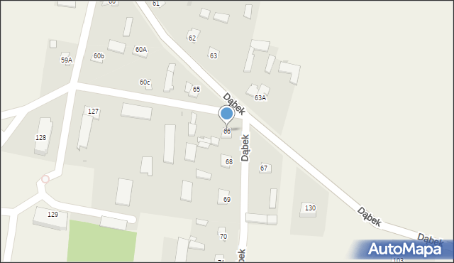 Dąbek, Dąbek, 66, mapa Dąbek