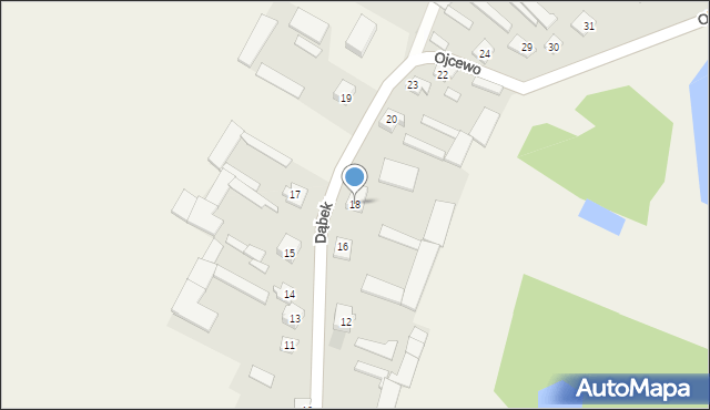 Dąbek, Dąbek, 18, mapa Dąbek