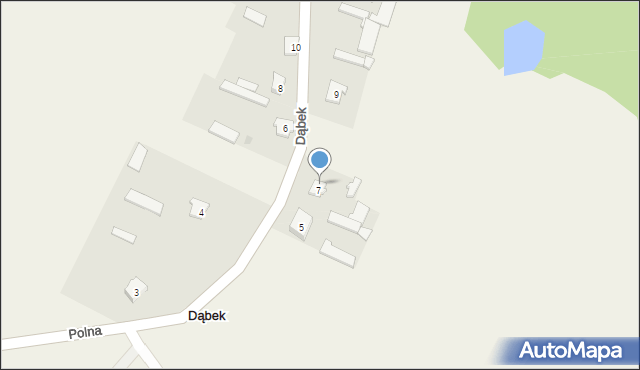 Dąbek, Dąbek, 7a, mapa Dąbek