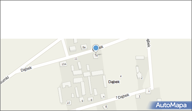 Dąbek, Dąbek, 7A, mapa Dąbek