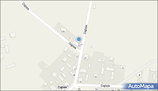 Dąbek, Dąbek, 11, mapa Dąbek