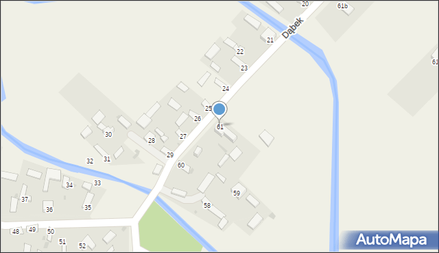 Dąbek, Dąbek, 61, mapa Dąbek