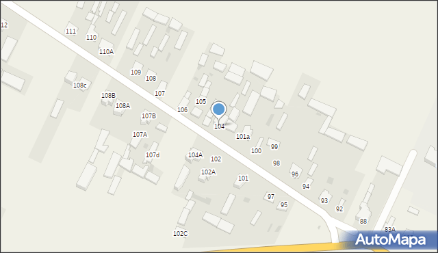 Dąbie, Dąbie, 104, mapa Dąbie