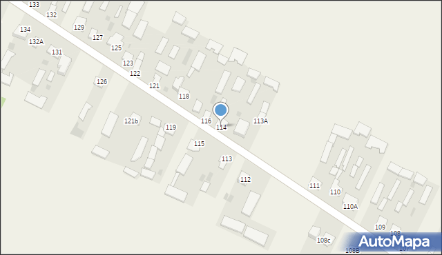 Dąbie, Dąbie, 114, mapa Dąbie