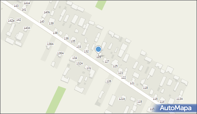 Dąbie, Dąbie, 129, mapa Dąbie