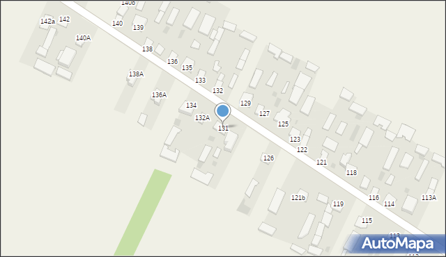 Dąbie, Dąbie, 131, mapa Dąbie