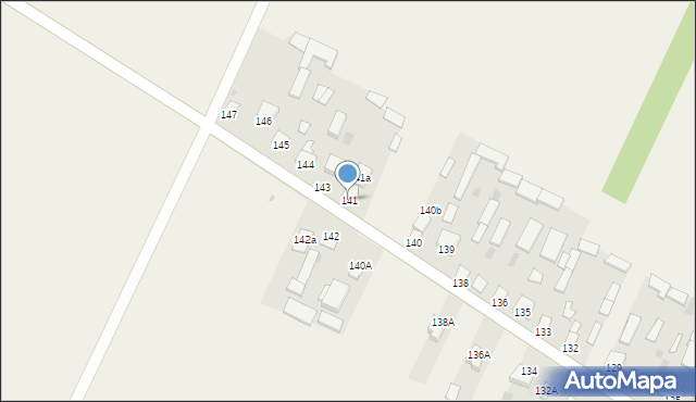 Dąbie, Dąbie, 141, mapa Dąbie