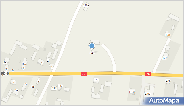 Dąbie, Dąbie, 148, mapa Dąbie