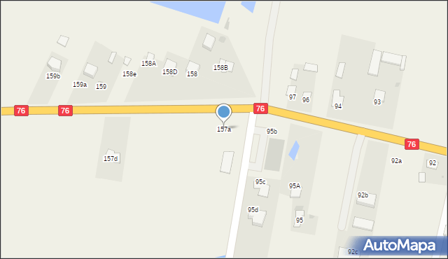 Dąbie, Dąbie, 157a, mapa Dąbie