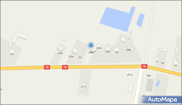 Dąbie, Dąbie, 158e, mapa Dąbie