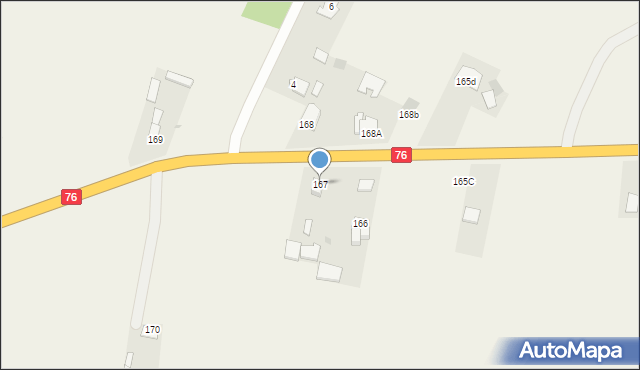 Dąbie, Dąbie, 167, mapa Dąbie