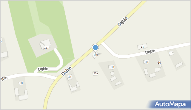 Dąbie, Dąbie, 136, mapa Dąbie