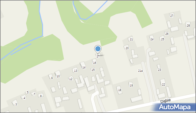 Dąbie, Dąbie, 17, mapa Dąbie