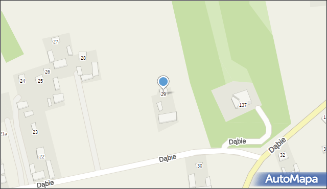 Dąbie, Dąbie, 29, mapa Dąbie