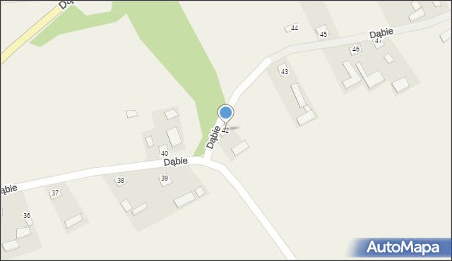 Dąbie, Dąbie, 42, mapa Dąbie