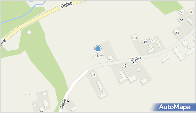 Dąbie, Dąbie, 44, mapa Dąbie