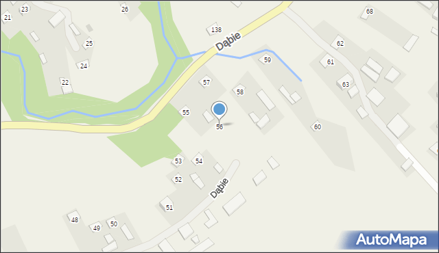 Dąbie, Dąbie, 56, mapa Dąbie