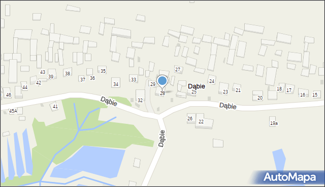 Dąbie, Dąbie, 28, mapa Dąbie