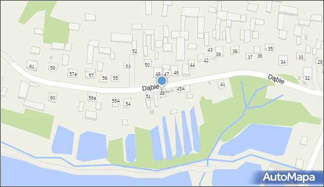 Dąbie, Dąbie, 49, mapa Dąbie