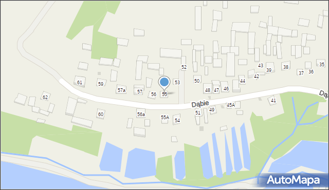 Dąbie, Dąbie, 55, mapa Dąbie