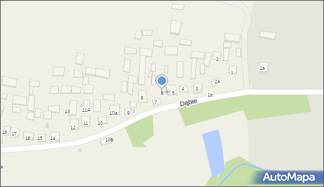 Dąbie, Dąbie, 6, mapa Dąbie