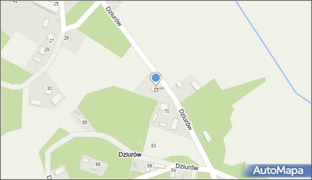 Dąbie, Dąbie, 23, mapa Dąbie