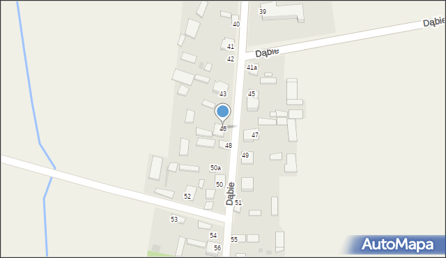 Dąbie, Dąbie, 46, mapa Dąbie