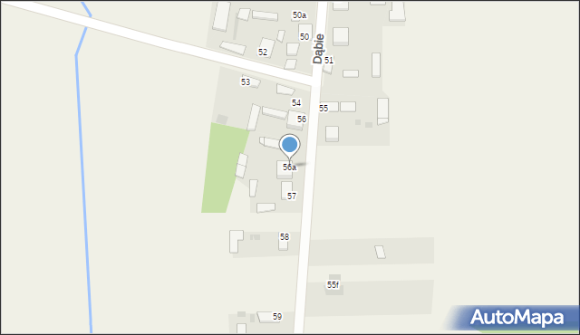 Dąbie, Dąbie, 56a, mapa Dąbie