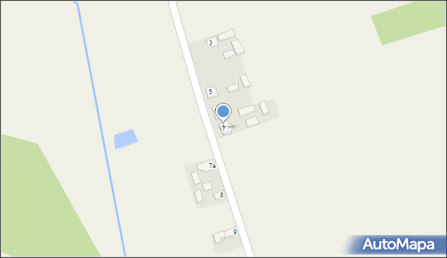 Dąbie, Dąbie, 7, mapa Dąbie