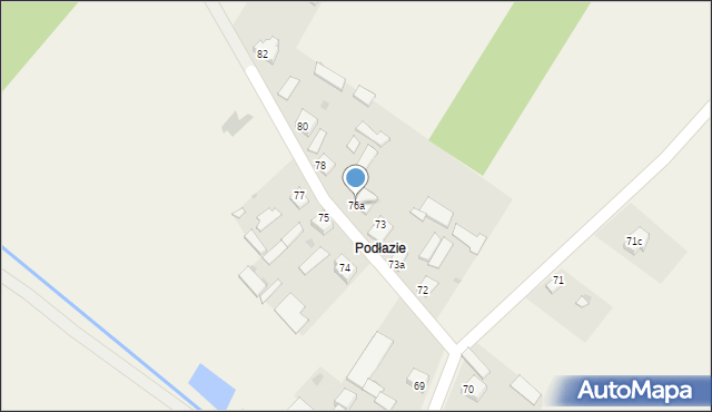 Dąbie, Dąbie, 76a, mapa Dąbie